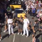 Torch Relay passes the Coach and Horses